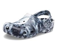 Crocs Unisex Adulto Classic Marbled Clog Zueco, White/Black, 36/37 EU