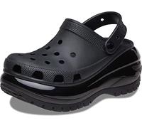 Crocs Unisex Classic Crush Clogs | Platform Shoes, Black, 12 US Men