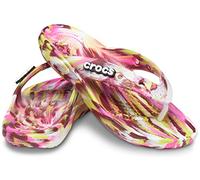 Crocs Unisex Men's and Women's Classic Flip Flops, Electric Pink/Multi, 2 US