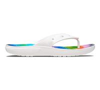 Crocs Unisex Men's and Women's Classic Flip Flops, White/Multi, 7 US