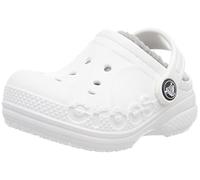 Crocs Unisex Niño Baya Lined Clog K Zueco, White/Light Grey, 32/33 EU
