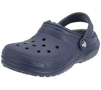 Crocs Unisex Niño Classic Lined Clog T Zueco, Navy/Charcoal, 24/25 EU