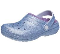 Crocs Unisex Niño Classic Lined Glitter Clog K Zueco, Frosted Glitter, 24/25 EU