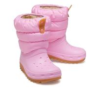 Crocs Unisex Niño Classic Neo Puff Boot T Botas, Pink Tweed/Gum, 25/26 EU