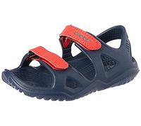Crocs Unisex Niño Swiftwater River Sandal K Sandalia, Navy/Flame, 22/23 EU