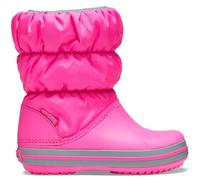 Crocs Unisex Niño Winter Puff Boot Kids Botas, Electric Pink/Light Grey, 34/35 EU