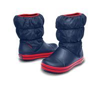 Crocs Unisex Niño Winter Puff Boot Kids Botas, Navy/Red, 24/25 EU