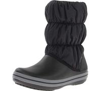 Crocs Winter Puff Boots, Botas de Nieve para Mujer, Negro (Black/Charcoal 070), 36/37 EU