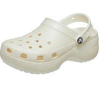 Crocs Women's Classic Platform Glitter Clog 39-40 EU Chalk