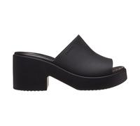 Crocs Zapatillas de Mujer En Goma Con Tacón Alto Mar Brooklyn Slide Cómodo Negro