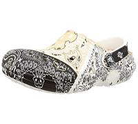 Crocs Zappos Print Lab: Gone Wild Classic - Zuecos forrados unisex para adultos, Chai/Multi Bandana, 14 Women/12 Men