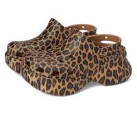 Crocs Zuecos clásicos Bae para mujer, zapatos de plataforma para mujer, Sepia/Leopardo, 39-40 EU