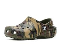 Crocs Zuecos clásicos de Camuflaje Unisex para niños, Ejército Verde Multicolor, 23 EU