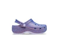 Crocs Zuecos clásicos de plataforma con purpurina para mujer, Luna violeta, 39-40 EU