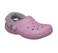 Crocs Zuecos clásicos unisex con forro polar para adultos, pantuflas peludas para mujeres y hombres, Hortensia, 6 Women/4 Men