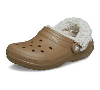 Crocs Zuecos clásicos unisex con forro polar para adultos, pantuflas peludas para mujeres y hombres, Sepia, 15 Women/13 Men