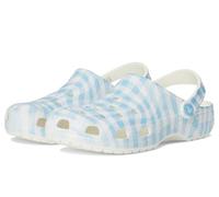 Crocs Zuecos clásicos unisex para adultos, Blanco/Azul 1, 7 Women/5 Men