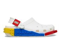 Crocs Zuecos clásicos unisex para adultos con sistema Lego, zapatos Lego para mujeres y hombres, Blanco, 11 Women/9 Men