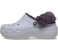 Crocs Classic Platform Fuzz Lined Clog 42-43 EU Frosted Grape