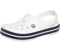 Crocs Zuecos Crocband unisex para adultos, blanco/blanco/azul marino, 7 Women/5 Men