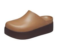 Crocs Zuecos de plataforma Dylan para mujer, zapatos de plataforma para mujer, Sepia, 42-43 EU