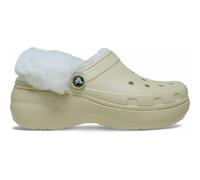 CROCS Zuecos forrados Classic Platform. Color beige