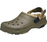 Crocs Zuecos forrados unisex para adultos con correa ajustable para el talón, Nuez, 11 Women/9 Men