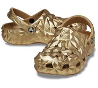 Crocs Zuecos geométricos clásicos unisex dorados para hombre, talla 7, mujer 9 M