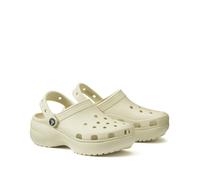 Crocs Zuecos Classic Plataforma Mujer Beige Talla 39/40 EU