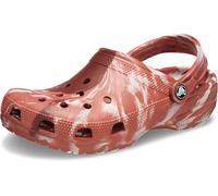 Crocs Zuecos Unisex clásicos de teñido Anudado Jaspeado, Dark Clay/Multi, 12 Women/10 Men