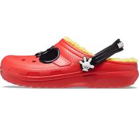 Crocs Zuecos unisex con forro clásico de Disney, zapatos y pantuflas de Mickey y Minnie Mouse, Mickey Mouse negro/rojo, 9 Toddler