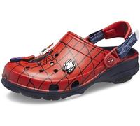 Crocs Zuecos unisex de superhéroes de Marvel, Spiderman, Black Panther y Capitán América, marino, 13 Women/11 Men