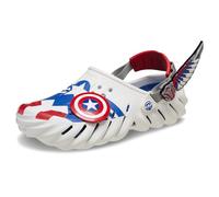 Crocs Zuecos unisex para adultos Marvel Capitán América Echo, Blanco, 11 Women/9 Men