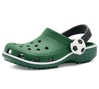 Crocs, Zuecos Unisex para niños, Classic Soccer Turf Clog K, Verde césped, Talla 13 UK Niño
