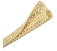 CrocSee Protector de cables trenzados de 10 pies a 1/2 pulgada - Telar de alambre dividido autoenvolvente para TV, computadora, cine en casa, bahía del motor, color beige