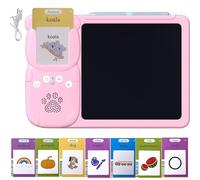 Croeve's Talking Tablet, 2 in 1 Croeves Drawing Speaking Tablet, with Drawing for Speaking Doodling-Pink 112/255 English Word (Pink +510english Words)
