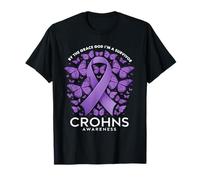 Crohns - Cinta morada de conciencia de The Grace God Survivor Camiseta