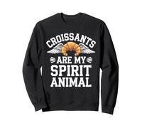 Croissant con Mantequilla Pastelería recién horneada Adicto Desayuno francés Sudadera