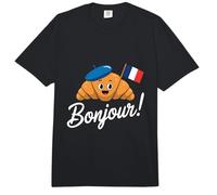 Croissant Francés Francia Hornear Panadero Desayuno Mujeres Hombres Comfort Colors Adult Heavyweight T-Shirt