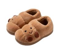 Croissant Fuzzy Slippers for Women, Cartoon Croissant Slippers Women Men, Soft Sole Warm Non-slip Indoor Fluffy Slides, Winter Cute Plush House Shoes, Cozy 3D Bread Animal Design (42-43)