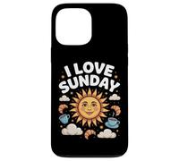Croissants de café I Love Sunday Sunshine Carcasa para iPhone 13 Pro Max