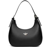 CROJUYI Pequeños bolsos de hombro de media luna para mujer, estilo retro, clásico, bolso de mano y bolso de mano, bonitos bolsos cruzados, Q Negro, Small