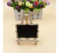 CROKZ 8 Piezas de Mini Pizarra de Madera/Pequeña Etiqueta de Pizarra de Madera con Caballete de Soporte/Pizarra for el Hogar/Boda, Decoración de Fiesta/1037/767