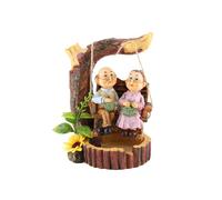 CROKZ Decoración de resina de pareja de ancianos felices/Estatua de regalo de pareja de 6,69 pulgadas/Aniversario de boda/1 juego /986/768