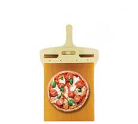 CROKZ Pala for Pizza Deslizante, Paleta for Pizza Antiadherente con Mango, espátula for Pizza Apta for Horno, Pala for Pizza de Madera fácil de Limpiar y sin Pintura A/268