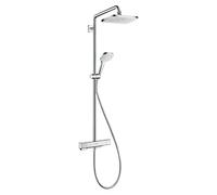 Hansgrohe Croma conjunto de ducha a pared con termostato con rociador con efecto lluvia cromo 27660000