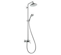 Croma Sistema de ducha (Con grifo monomando, Distancia entre orificios: 15 cm, Número de tipos de chorro: 4 ud., Cromo)