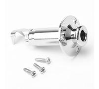 Cromado 3 Total Púas para guitarra eléctrica End Pin Jack Socket de salida estéreo 1/4 "