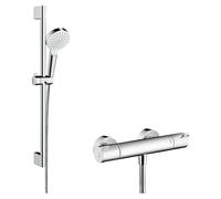 Hansgrohe Crometta conjunto de ducha a pared con termostato cromo-blanco 27812400