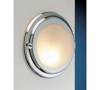 Cromo Aplique de Latón Ø26cm Redondo Brillante G4 Luz de Pared Baño Pasillo